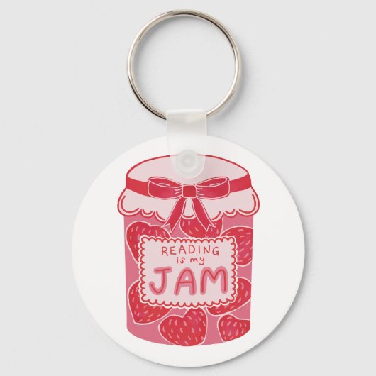 読は私のジャム本好き キーホルダー (正面)