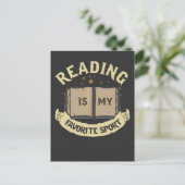 読は私のスポーツお気に入りの本おもしろい読者だ ポストカード (スタンド正面)