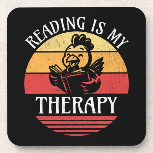 読は私のセラピーの本おもしろいのチ読キン コースター (正面)