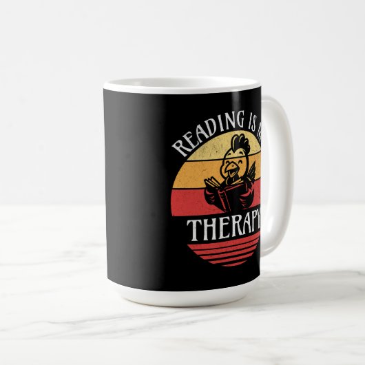 読は私のセラピーの本おもしろいのチ読キン コーヒーマグカップ (正面右)