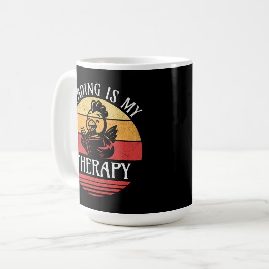 読は私のセラピーの本おもしろいのチ読キン コーヒーマグカップ (正面左)