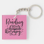 読は私のセラピー本好き キーホルダー (裏面)