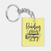 読は私のセラピー本好き キーホルダー (正面左)