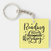 読は私のセラピー本好き キーホルダー (正面)