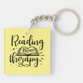 読は私のセラピー本好き キーホルダー (裏面)