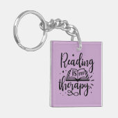 読は私のセラピー本好き キーホルダー (正面左)