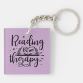 読は私のセラピー本好き キーホルダー (裏面)