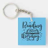 読は私のセラピー本好き キーホルダー (正面)