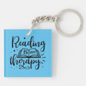 読は私のセラピー本好き キーホルダー (裏面)