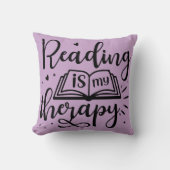 読は私のセラピー本好き クッション (正面)