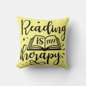 読は私のセラピー本好き クッション (正面)