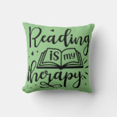 読は私のセラピー本好き クッション (正面)