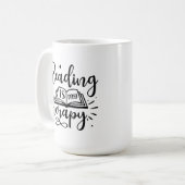 読は私のセラピー本好き コーヒーマグカップ (正面左)