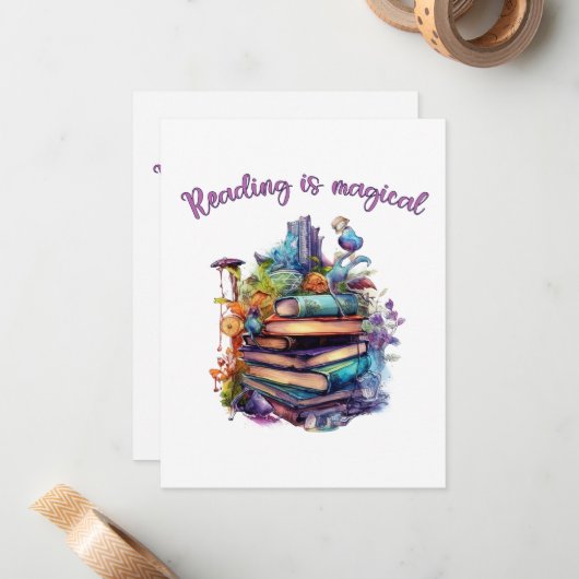 読は魔法だ ノートカード (正面/裏面インサイチュ)