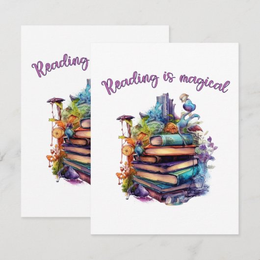 読は魔法だ ノートカード (正面/裏面)