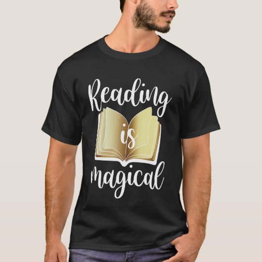読は魔法だ Tシャツ (正面)