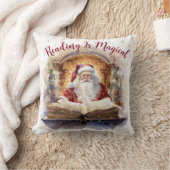 読は魔法のスノーフレークデザイン クッション (ブランケット)