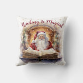 読は魔法のスノーフレークデザイン クッション (裏面)