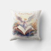 読は魔法のスノーフレークデザイン クッション (裏面)