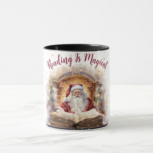 読は魔法のスノーフレークデザイン マグカップ (中央)