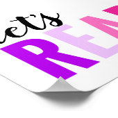 「読みましょう」プレイルーム ピンク パープル ポスター (角)