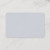 読みやすいトレンディープレーンシンプルミニマルなブルー 名刺 (裏面)