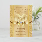 読みやすい ゴールデンアニバーサリー ご招待カード 招待状 (スタンド正面)
