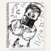 読み取りアートワークのスパイラルノートブック ノートブック (正面)