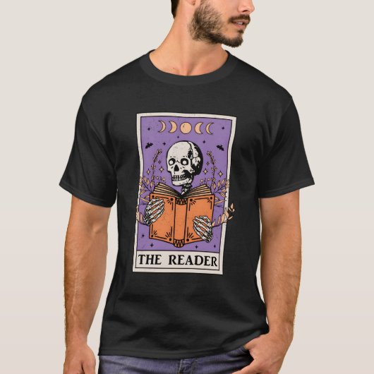 読み取りタロットカード読の骨組み本 Tシャツ (正面)