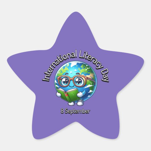 読み国際的書き日。9月8日 星シール (正面)