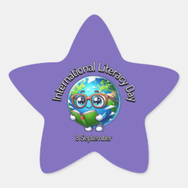 読み国際的書き日。9月8日 星シール