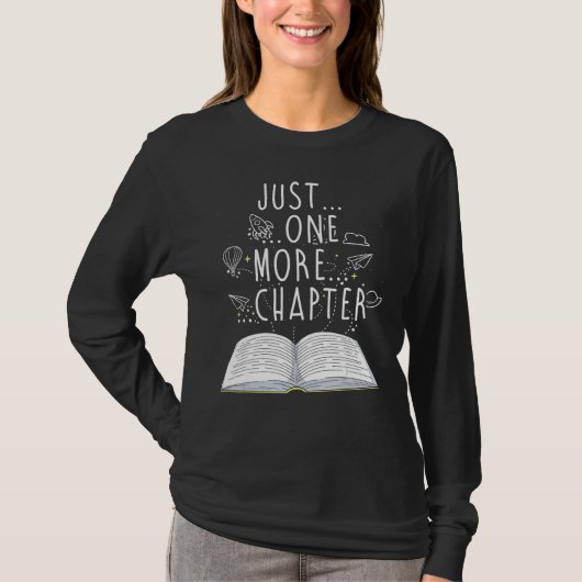 読み手ギフトもう一つの章ブックワーム読み取り Tシャツ (正面)