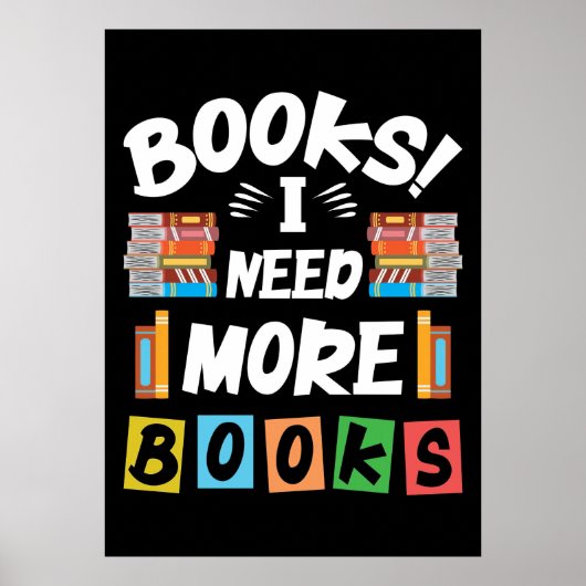 読み手ギフトブックもっと本が必要 ポスター (正面)