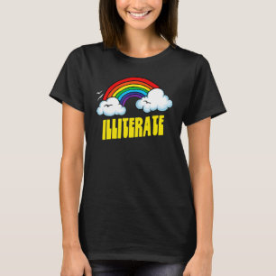 読み書きできない可愛い皮肉レトロヴィンテージ80s雨 tシャツ