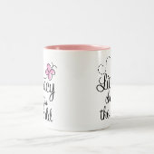 読み書き能力のマグ ツートーンマグカップ (中央)