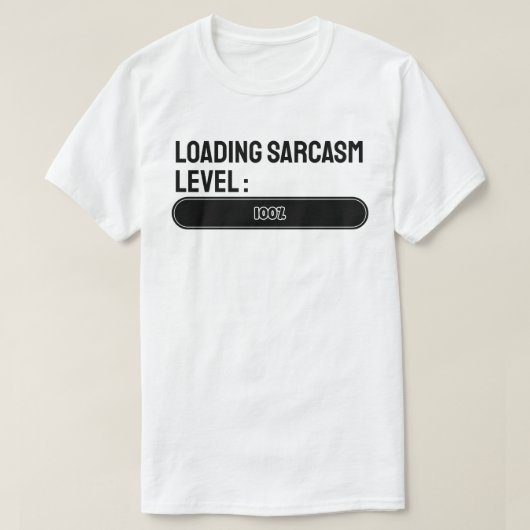 読み込み中…皮肉レベル： 100% Tシャツ (デザイン正面)