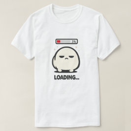 読み込み中 3% - かわいい疲れたキャラクターの面白いアート Tシャツ