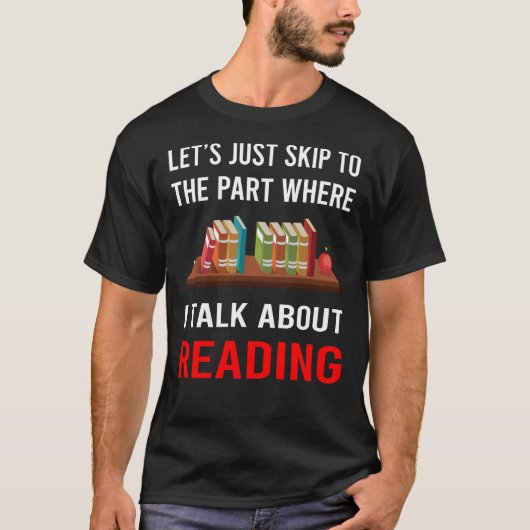 読み飛ばすな 読書 本 書籍 Tシャツ (正面)
