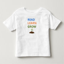 読み・学び・成長 子供Tシャツ
