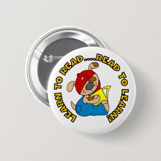 読むために学ぶために読むために学んで下さい 缶バッジ (正面&裏面)