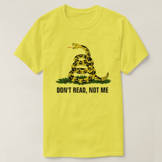 読むな、俺は関係ない Tシャツ (デザイン正面)