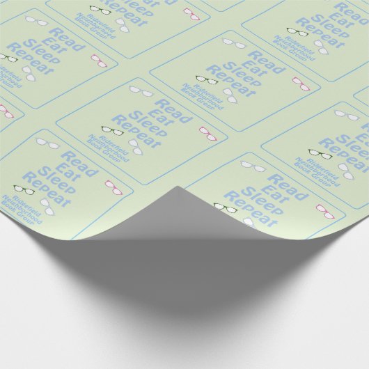 読む 食べる 寝る 反復 眼鏡 ラッピングペーパー (角)