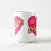 読ズラブブックハートモットカワイイデザイン コーヒーマグカップ (中央)