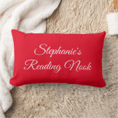 読パーソナライズされた者の枕エレガント，赤かわいらし  ランバークッション (ブランケット)