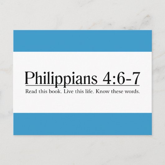 読フィリッピ語4:6-7 ポストカード (正面)