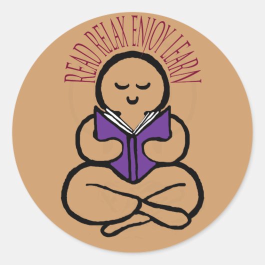 読リラックス学楽しむ世を去る ラウンドシール (正面)