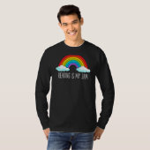 読先生レインボー読レオパードのジャム Tシャツ (正面フル)