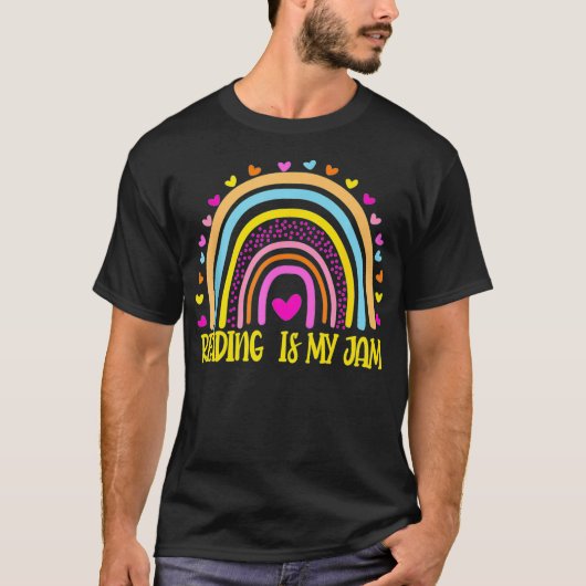 読先生レインボー読レオパードは私のジャムPR Tシャツ (正面)