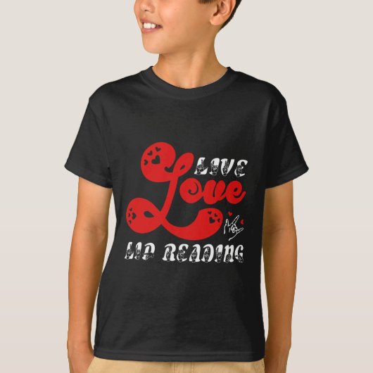 読唇術 愛 難聴啓発 Tシャツ (正面)