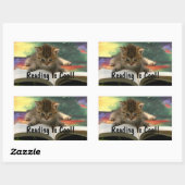 読子猫 長方形シール (シート)